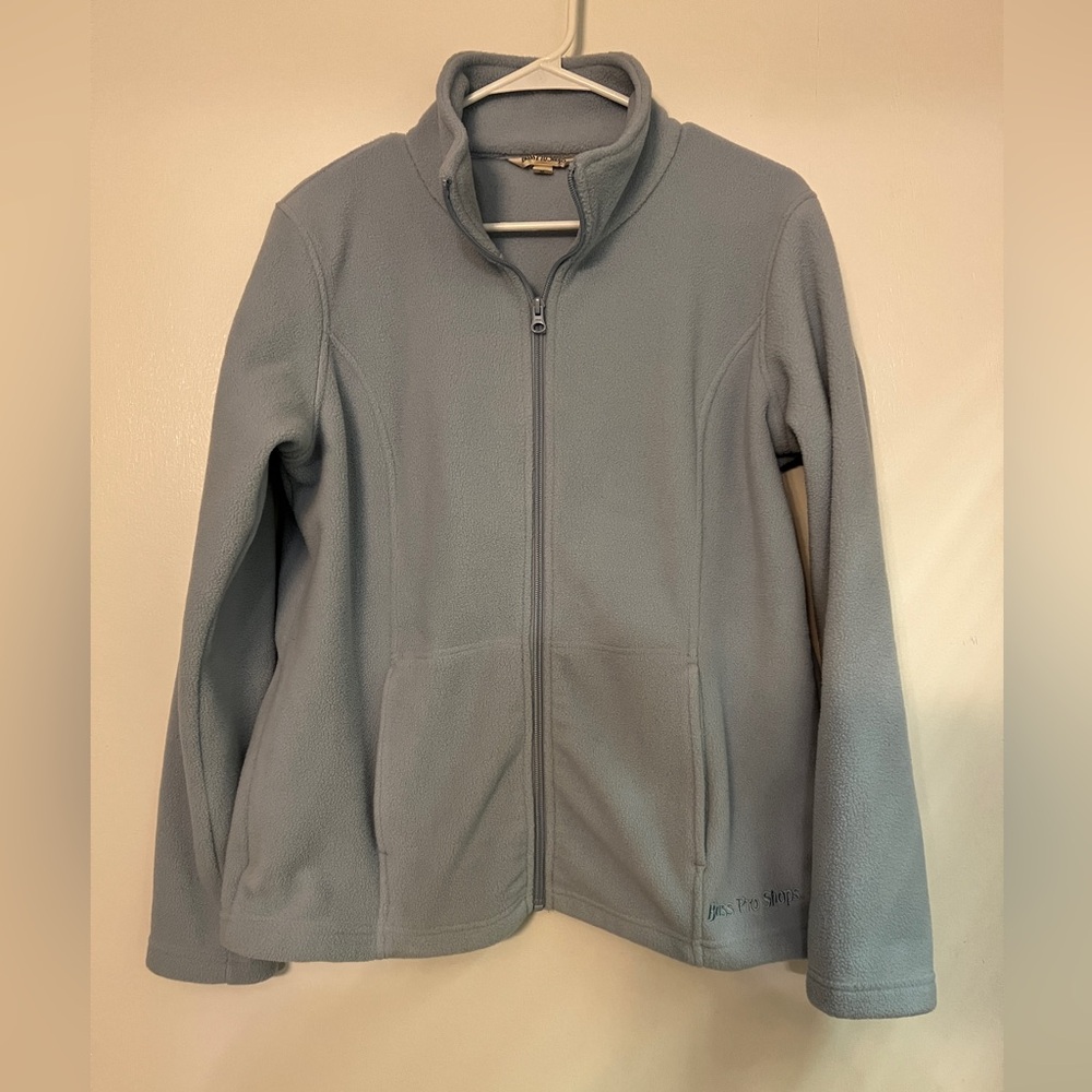 Bass pro shop fleece light blue jacket Medium